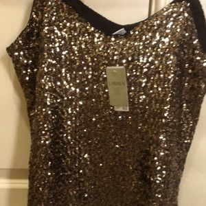 Carmen gold sequence top